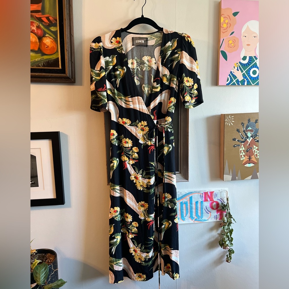 Beautiful reformation midi wrap dress